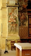 Pinturas en el retablo de la iglesia del Monasterio