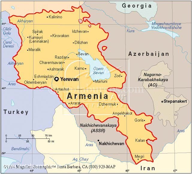 MAPA DE ARMENIA