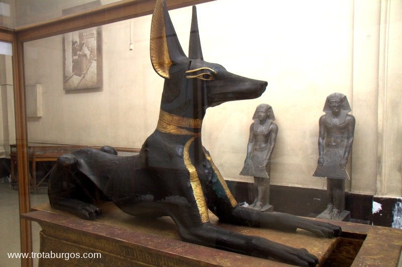 ANUBIS DE LA TUMBA DE TUTANKAMON EN EL MUSEO EGIPCIO